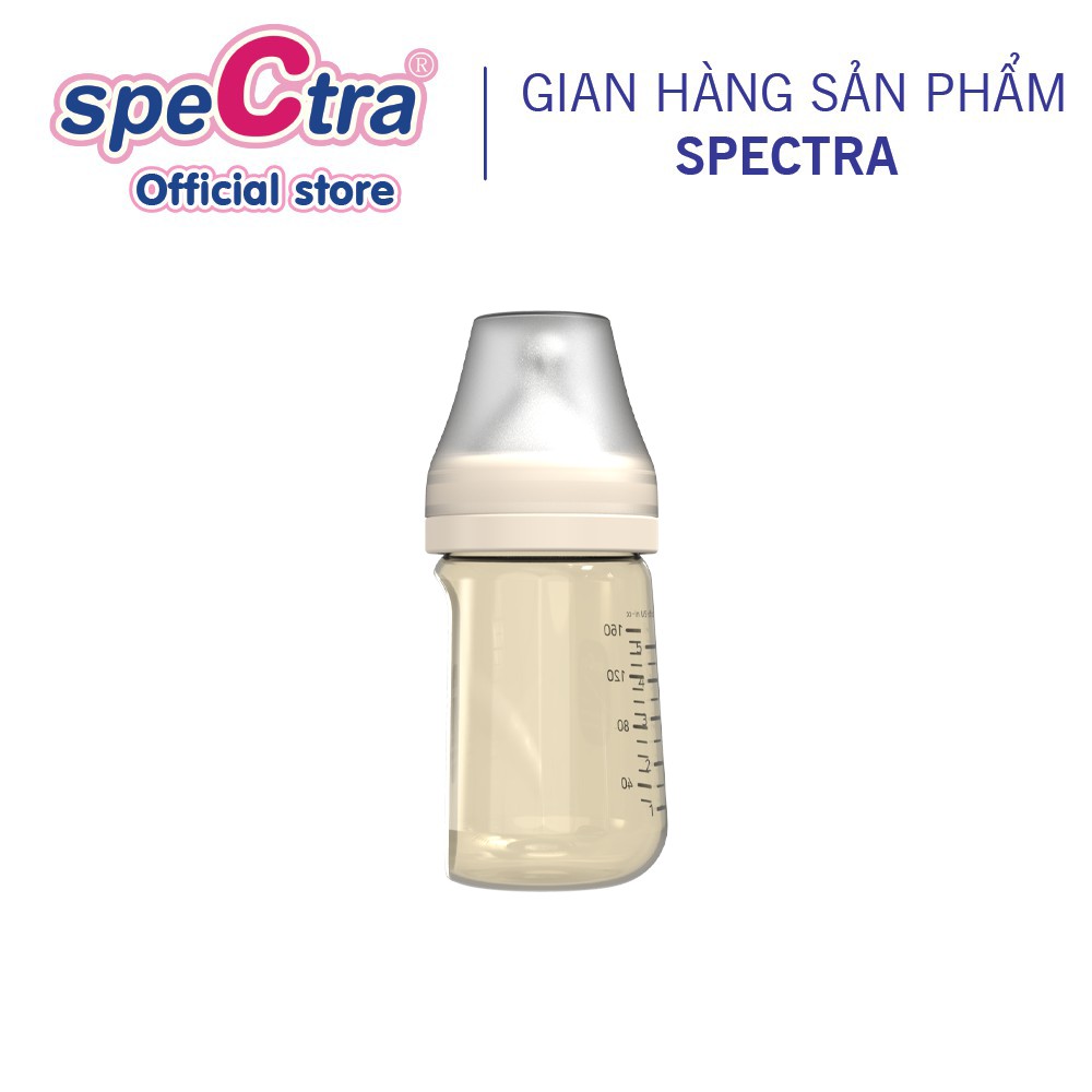 Bình sữa PPSU cổ rộng Spectra 160ml núm ti size S