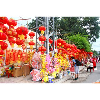 Đèn lồng trang trí treo tết 80 phân