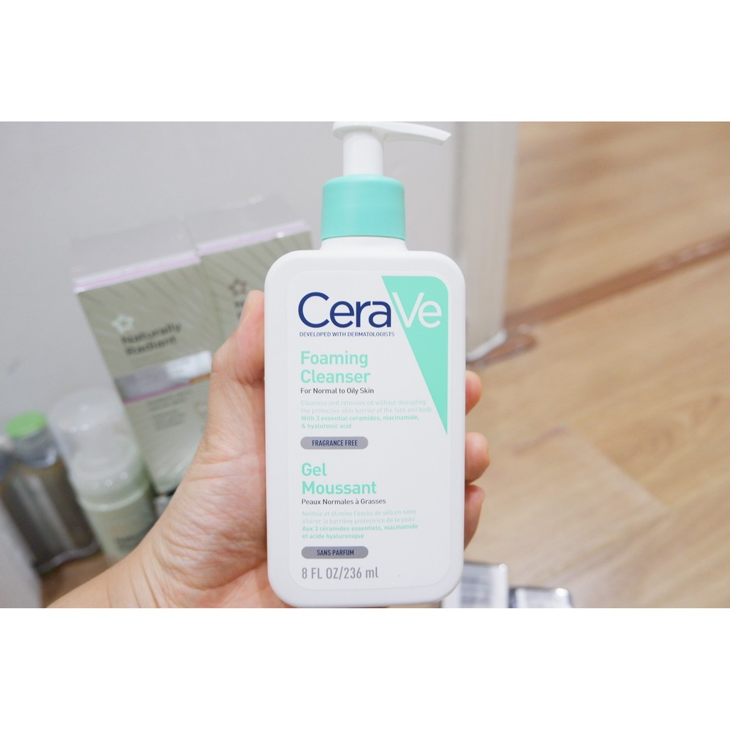 Sữa rửa mặt dịu nhẹ CERAVE Foaming Facial Cleanser 236ml