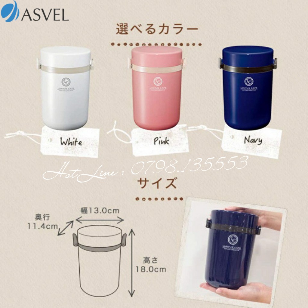 Hộp cơm giữ nhiệt 3 tầng Asvel Nhập Khẩu Nhật bản 700ml, Hộp đựng cơm văn phòng cao cấp , Hộp đựng cơm hàng nội địa Nhật