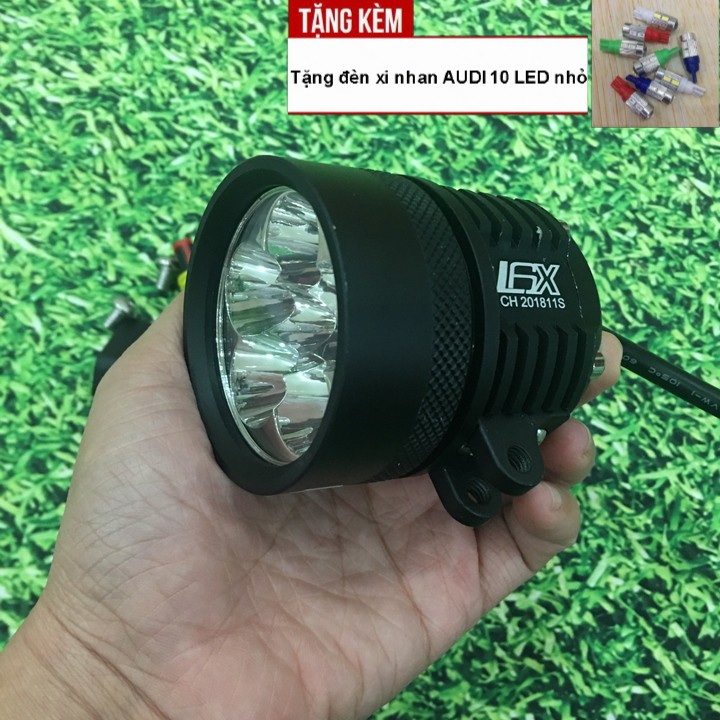 Đèn LED trợ sáng L6X cho Ô tô, xe máy G215 -TK25 - Tặng kèm đèn xi nhan Audi 10 Led