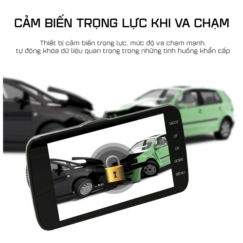 (Hỗ Trợ Tiếng Việt) Camera Hành Trình Màn Hình 4.0 Inch HD 1080P WDR SD503 Cao Cấp Kèm Camera Lùi