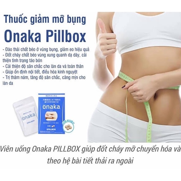 Viên uống giảm mỡ bụng Onaka Nhật Bản giảm cân gói 60 viên