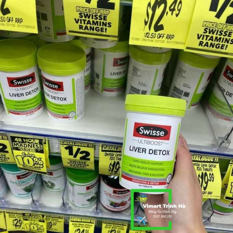 Viên uống hỗ trợ thải độc gan Swisse Liver Detox của Úc