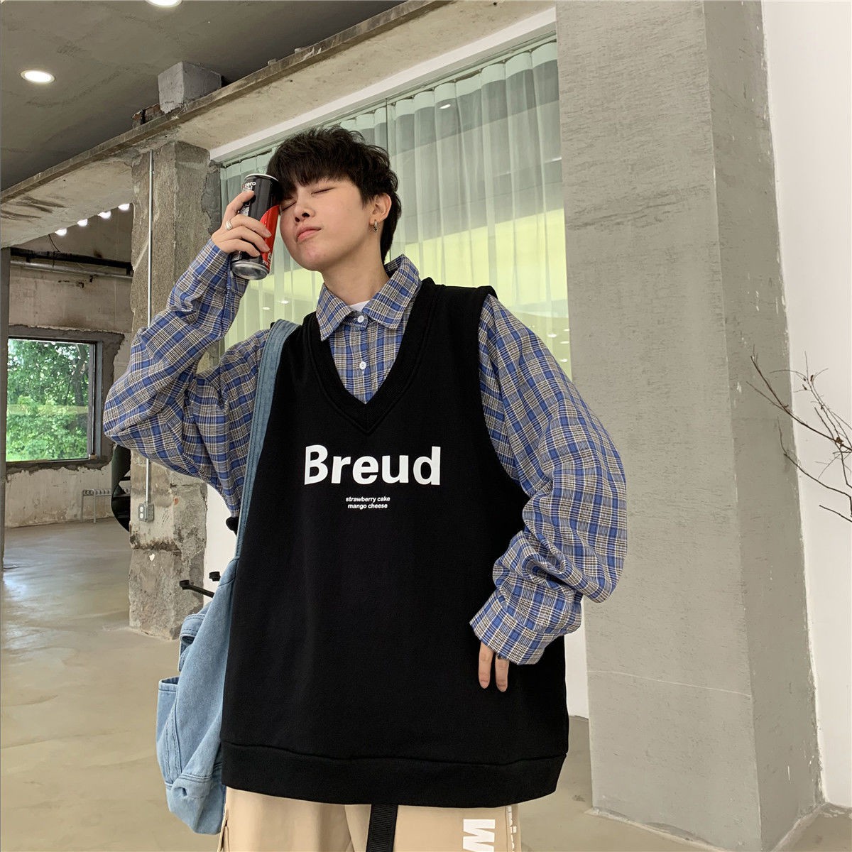 Áo Sweater Dáng Rộng Kẻ Sọc Giả Nhiều Lớp Thời Trang Mùa Xuân Cho Nam