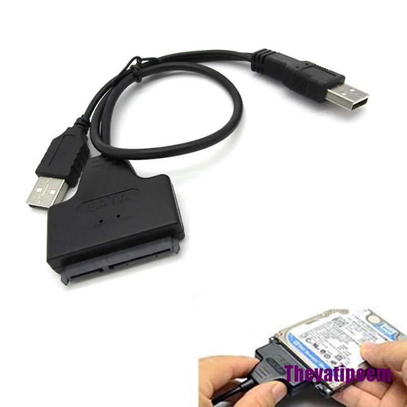 Cáp Chuyển Đổi Usb 2.0 Sang Sata Serial Ata Cho Ổ Cứng 2.5 "Hdd Ssd Laptop