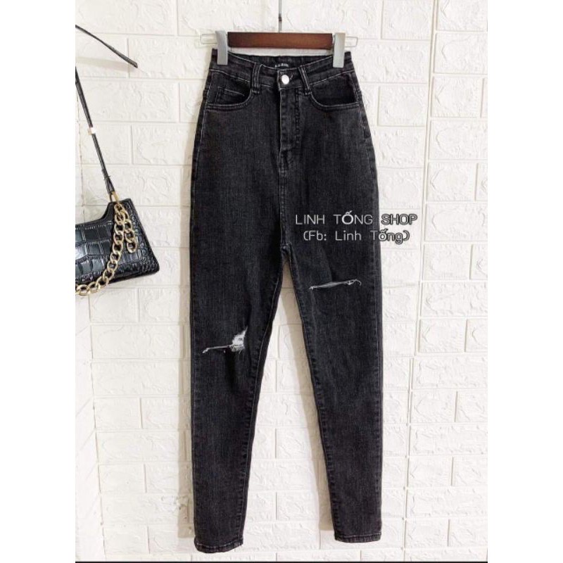 MÃ 507 QUẦN BÒ JEANS CẠP CAO RÁCH GỐI | BigBuy360 - bigbuy360.vn