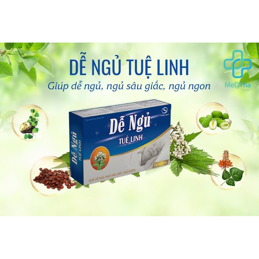 Dễ Ngủ Tuệ Linh - Hỗ trợ tình trạng Mất Ngủ, Giúp Ngủ Ngon, Sâu Giấc, Giảm Lo Âu, Căng Thẳng Thần Kinh