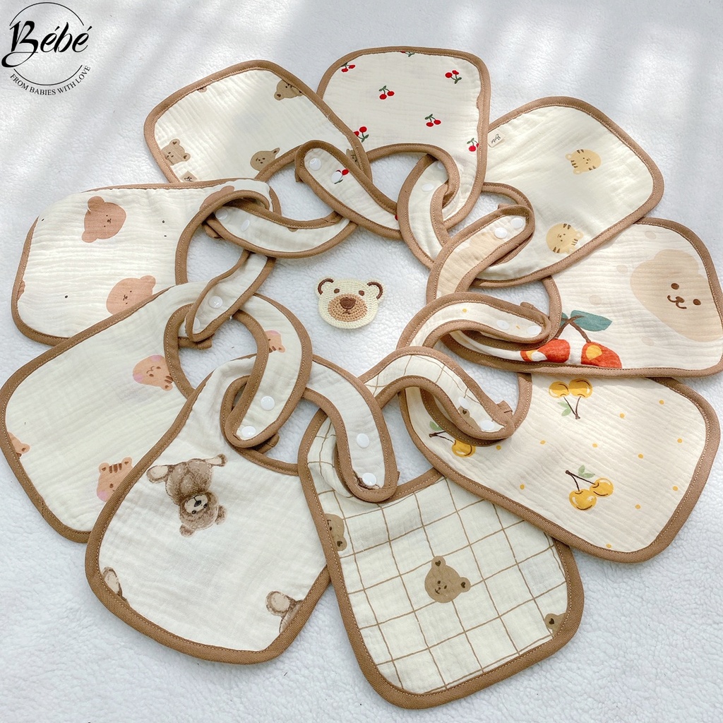Yếm Xô Sơ Sinh Cho Bé/Yếm Vuông BéBé Mềm Mại