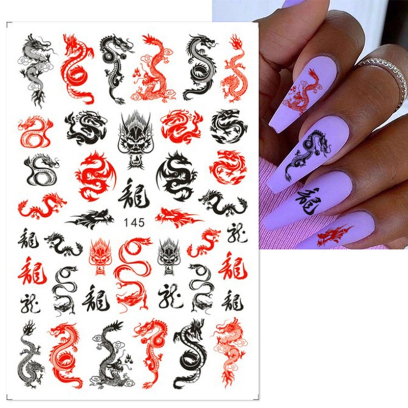 Decal Dán Trang Trí Móng Hình Rồng
