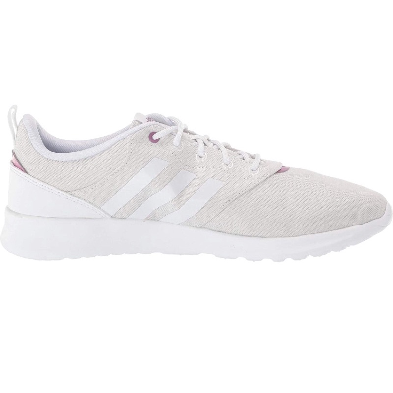 [Hàng Hiệu] Giày nữ chạy bộ adidas Women's QT Racer 2.0 Running Shoe, White/White/Orbit Grey, 7.5 M US