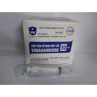 Bơm tiêm Vinahankook 50cc hộp 25 cây