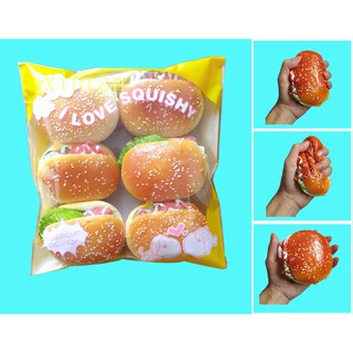 Set 6 Đồ Chơi squishy Mềm Hình hamburger Cho Bé