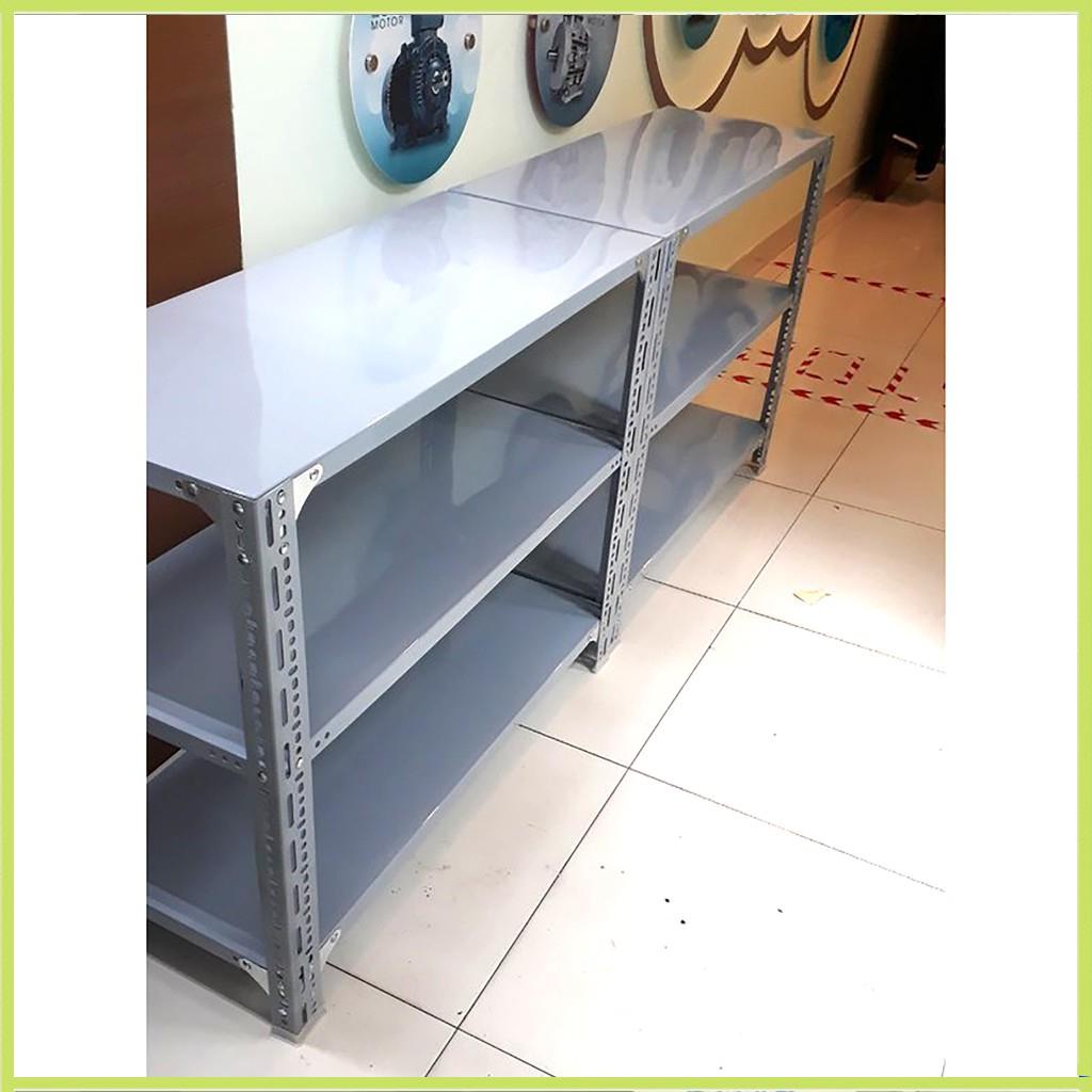 Kệ Sắt V Lỗ Đa Năng Dài 80cm x Rộng 0,3cm x Cao 1m x 3 Tầng Lắp Ghép