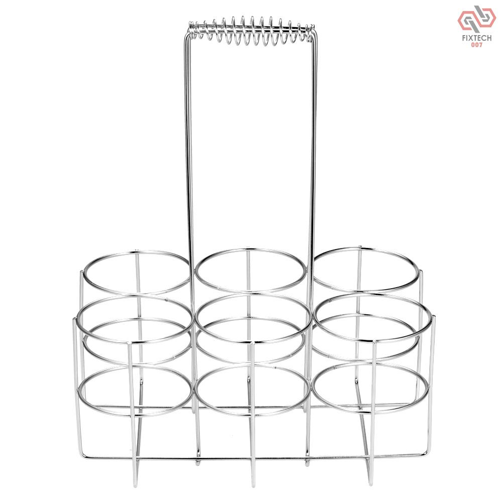 6 Bottle Beer Holder Party Beer Basket Rack Wine Caddy Stand for BBQ Hotel Bar Wine Beer Bottles