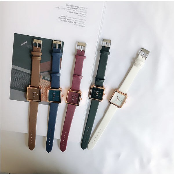 ĐỒNG HỒ NỮ VISER DÂY DA MẶT VUÔNG THỜI TRANG CỰC ĐẸP 2020 | BigBuy360 - bigbuy360.vn