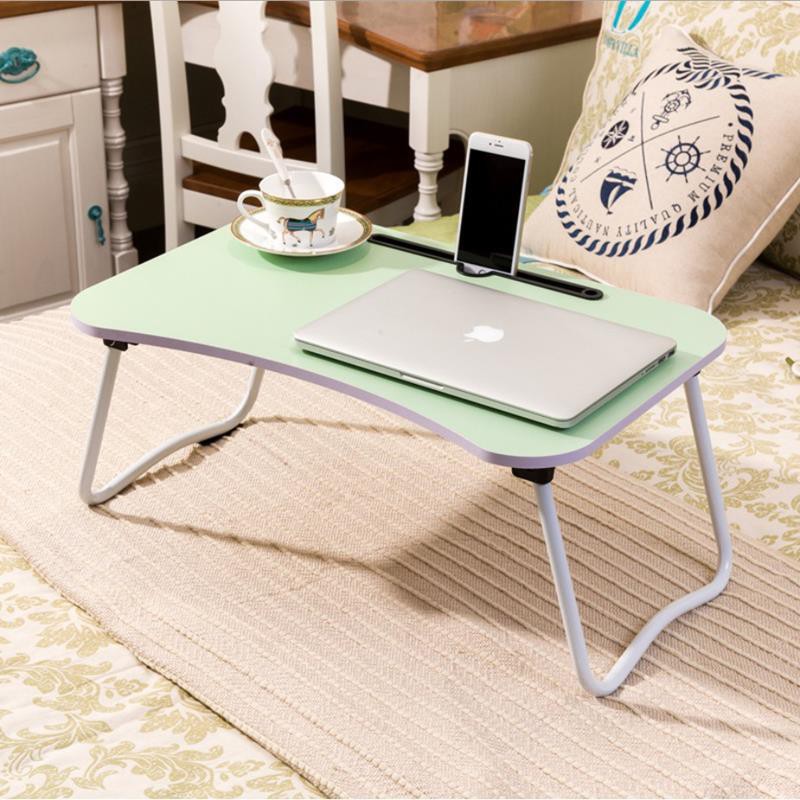 Bàn Học Xếp Gọn Có Khe Cắm Điện Thoại Ipad Chất Liệu Nhựa Giả Gỗ (MSP BIP45) | BigBuy360 - bigbuy360.vn