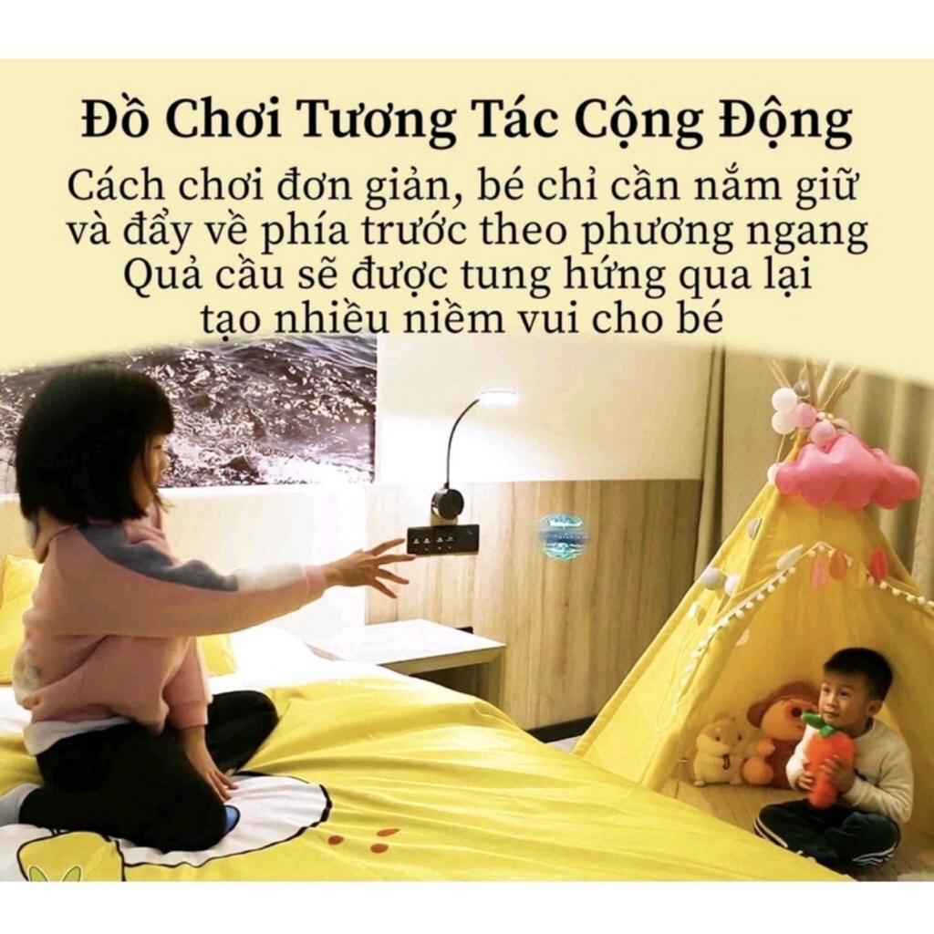 Quả cầu bay ma thuật hiệu ứng Boomerang Bóng bay 360 độ điều khiển bằng tay đồ chơi con quay máy bay điều khiển từ xa