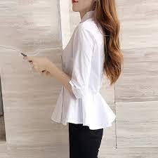 BC-Áo sơ mi cổ lọ tay lỡ phong cách Hàn Quốc sang trọng