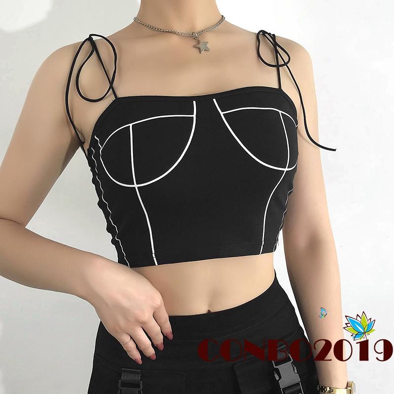 Áo dây nữ cộc tay hở eo quyến rũ