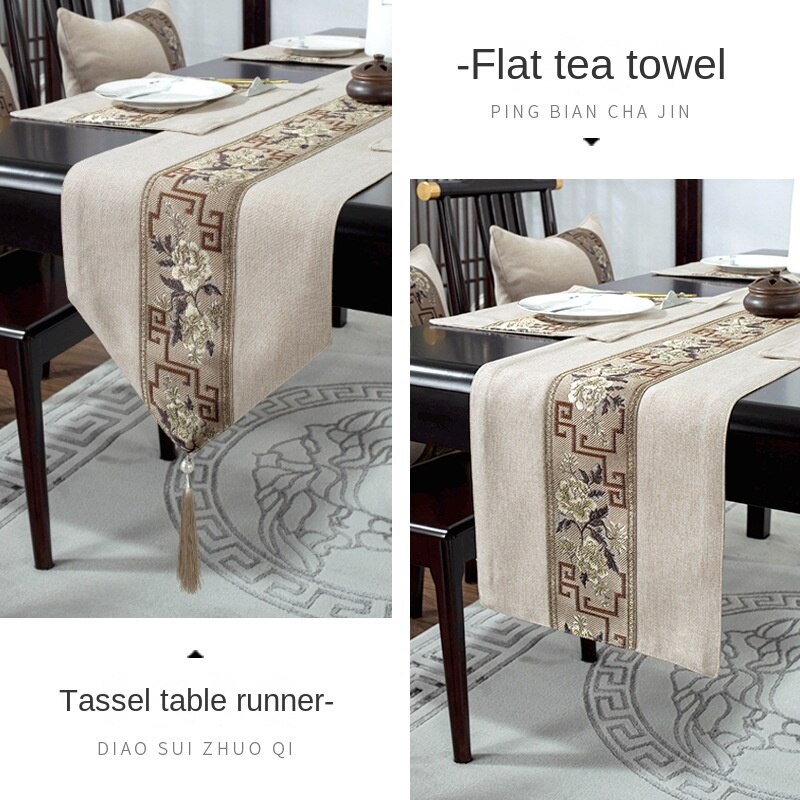 Khăn Trải Bàn Trà Chống Thấm Nước Phong Cách Trung Hoa Mới