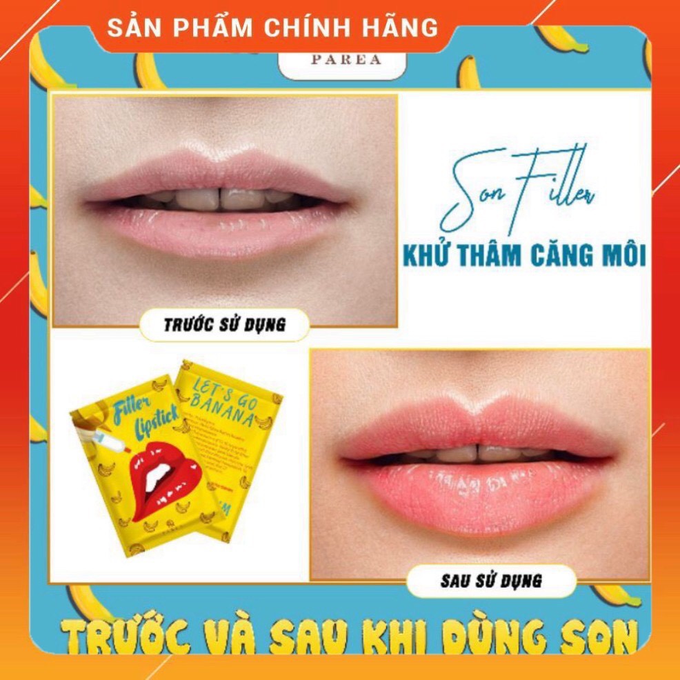 SON FILLER LIPSTICK CHUỐI COLLAGEN KHỬ THÂM HỒNG MÔI PAREA 40G