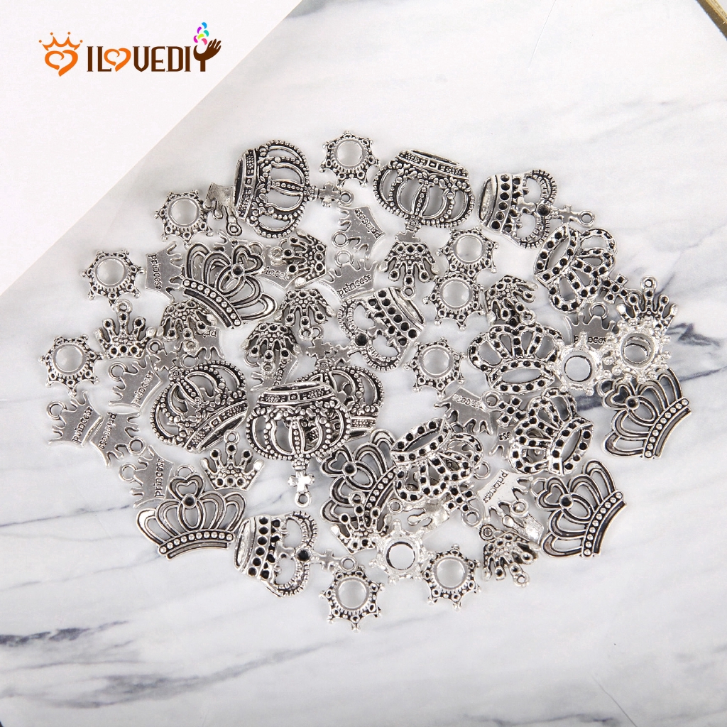 Bộ 50 Mặt Dây Chuyền Kim Loại Kiểu Dáng Khác Nhau