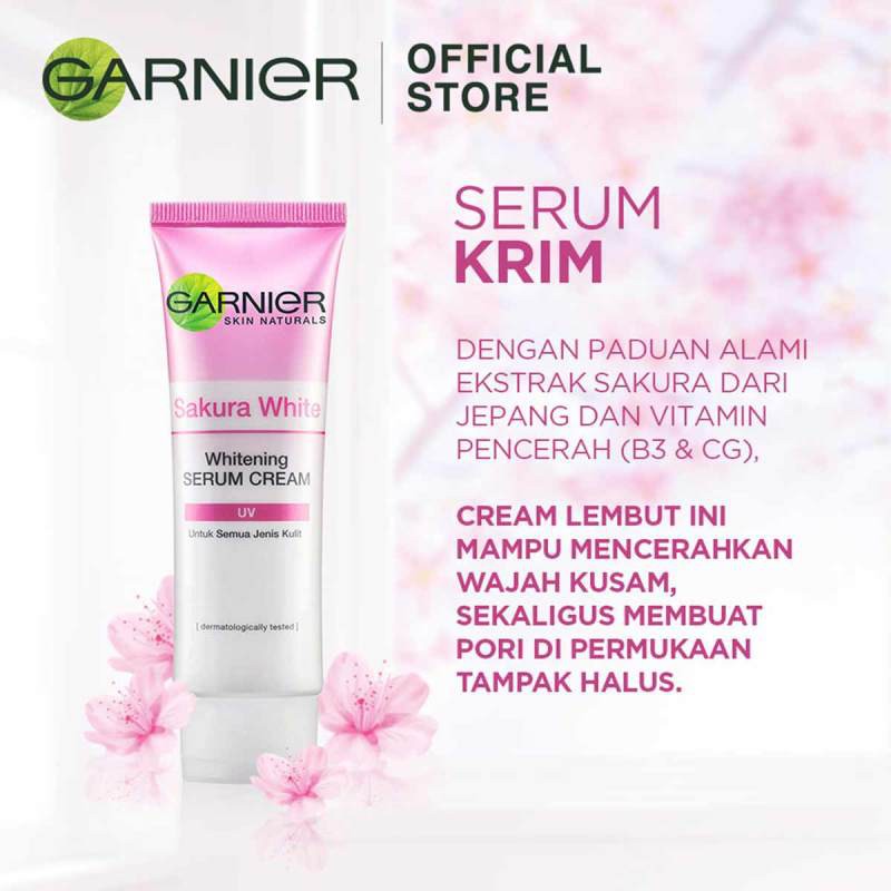 (Hàng Mới Về) Serum Dưỡng Trắng Da Ban Ngày Chống Tia Uv Garnier Sakura 20ml