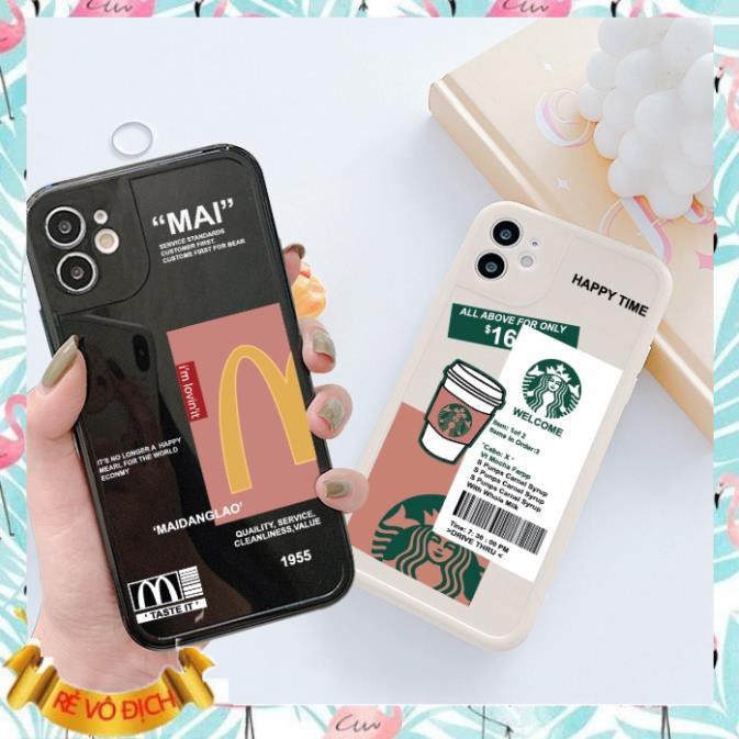 Ốp lưng iphone viền nổi fast food 5s/6/6plus/6s/6splus/7/7plus/8/8plus/x/xr/xs/11/12/pro/max/plus/promax - Awifi F3-5