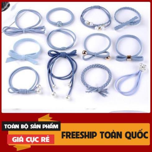 HỘP 12 DÂY CHUN BUỘC TÓC siêu đẹp giá rẻ