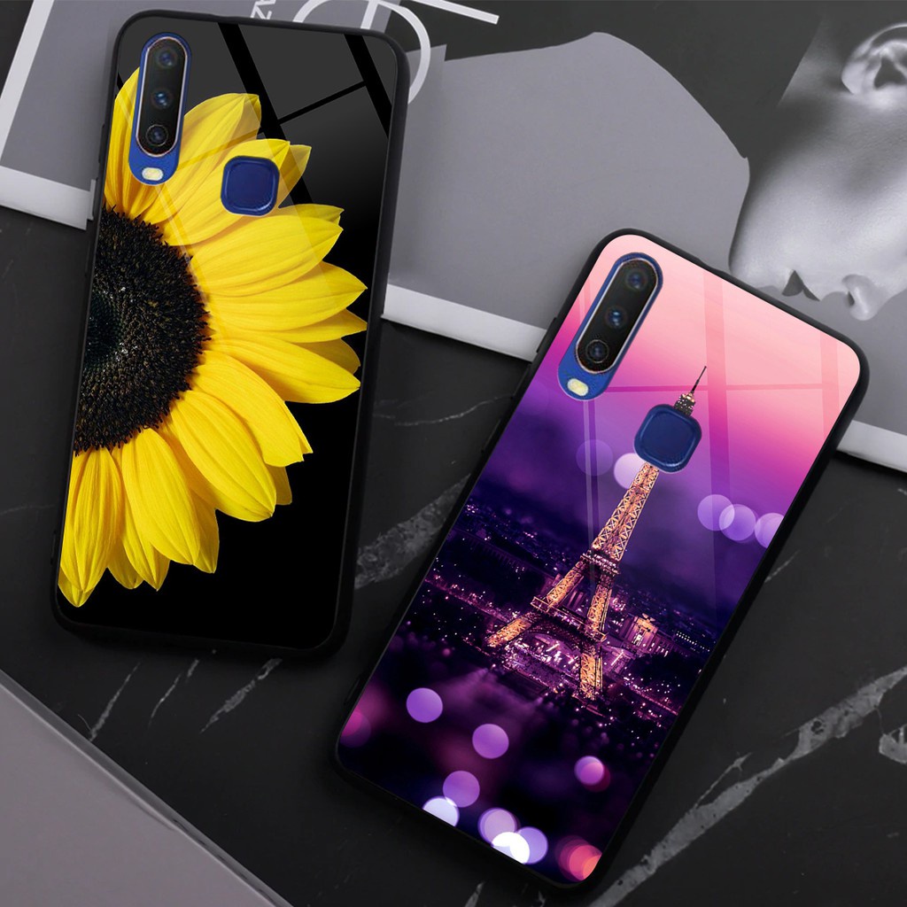 Ốp lưng kính cao cấp chống bể Vivo y11 / y12 / y15 / y17 / u10 nhiều hình 3D sắc nét cực đẹp