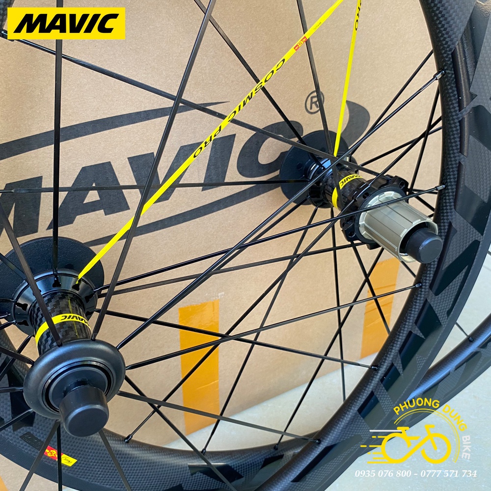 Bộ vành Carbon 3K xe đạp road MAVIC COSMIC SLR PRO 700Cx50mm - Hub Carbon