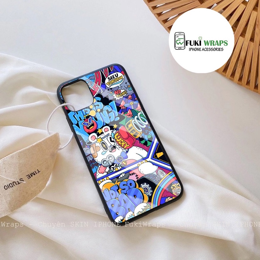 Ốp Lưng Kính Cường Lực / Case Chống Vỡ Dành Cho 13ProMax 12ProMax 11ProMax X XSMAX FukiShop