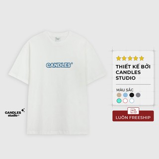 Áo Thun Candles Essential Trắng Xanh