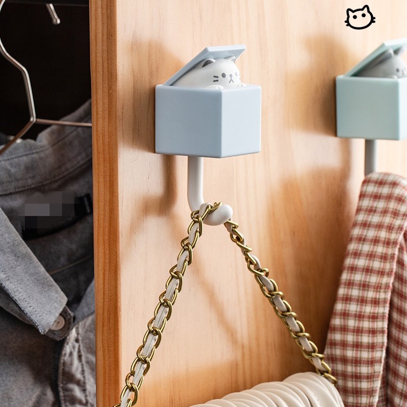 Móc Gắn Tường Treo Đồ Hình Động Vật Dễ Thương Sáng Tạo Vui Nhộn Không Cần Khoan + Chìa Khóa + Giá Treo Áo Khoác SJHY0309JP5