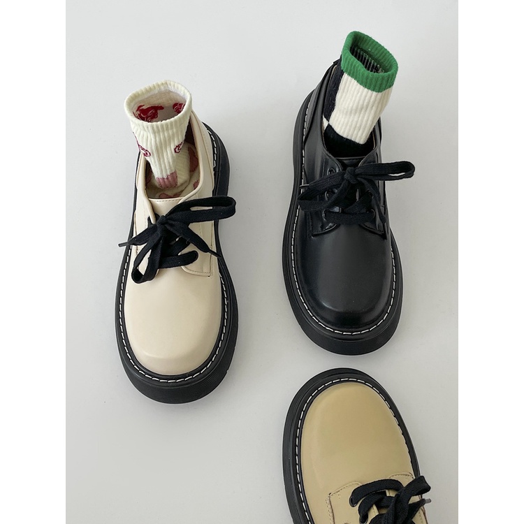 Giày lười đế dày Nhật Bản cổ điển Cao Cấp đế cao 5CM G5911 boot phong cách thời trang Anh thiết kế Ulzzang kèm ảnh thật