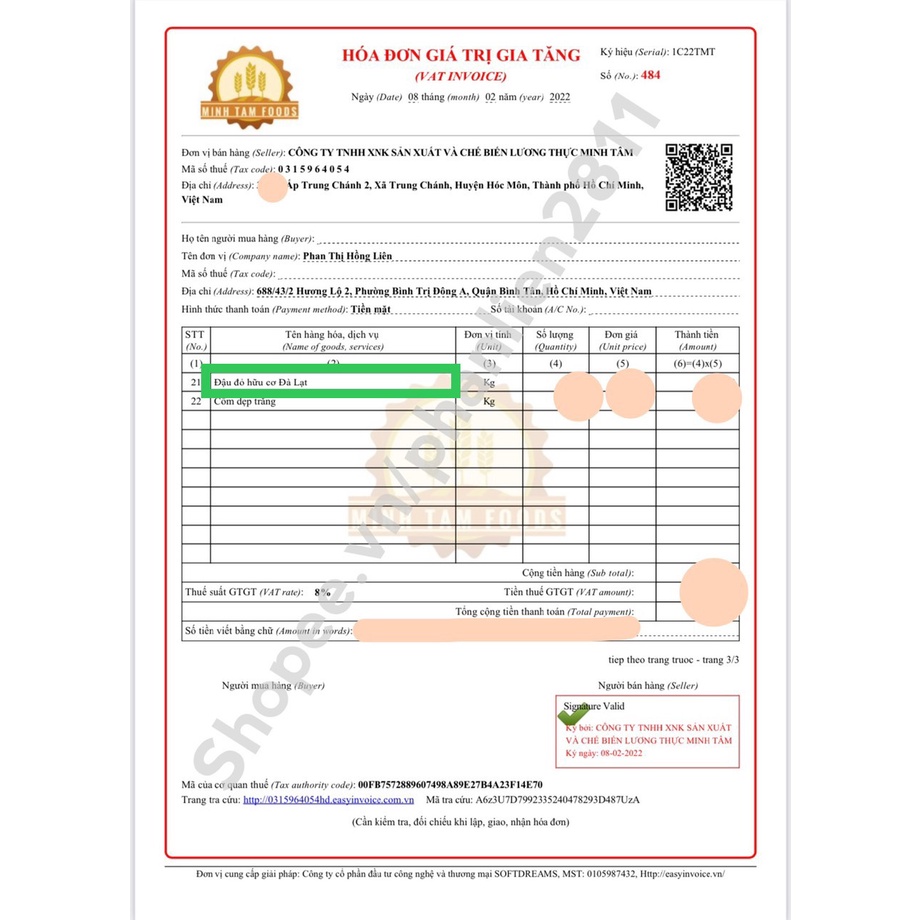 1Kg Đậu đỏ hữu cơ Đà Lạt loại 1