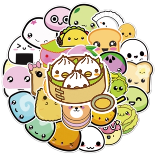 Set 50 Nhãn Dán Hình Sushi Đáng Yêu Phong Cách Nhật Bản Dùng Trang Trí