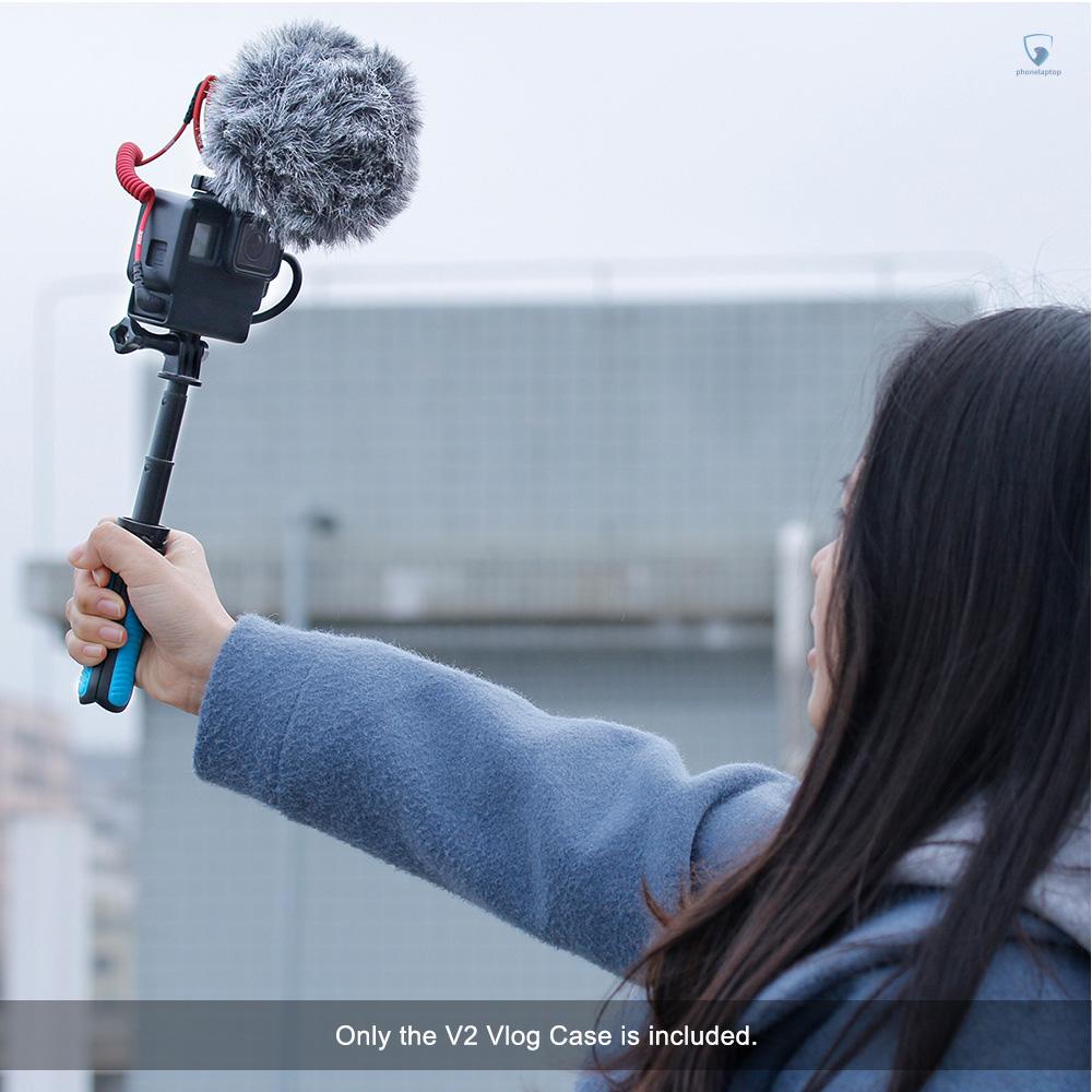 Khung Vlog Có Ngàm Cold Shoe Màu Đen Cho Microphone &amp; Pro 3.5mm 7 6 5
