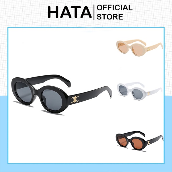 Mắt Kính Râm Mát Gọng Chữ X 658 Form Tròn Thời Trang - Hata24h