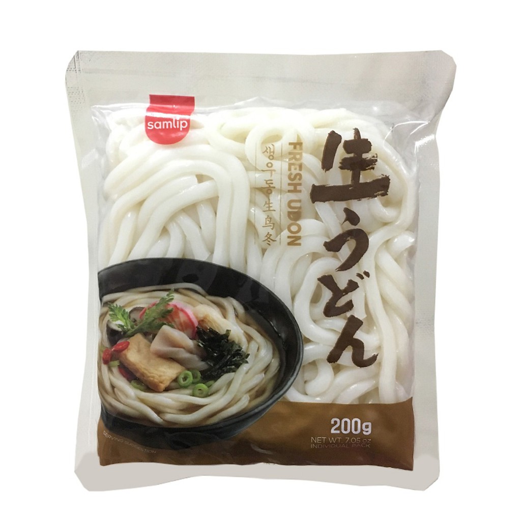 Bịch 1Kg Mỳ Udon Tươi Samlip Hàn Quốc (Gồm 5 Gói 200 Gram)