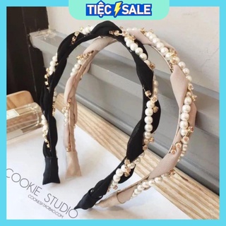 Bờm tóc đính đá và hạt tròn siêu xinh _ Giá Bán Sỉ Lẻ