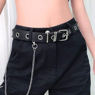 Thắt lưng khyên lỗ kèm dây xích