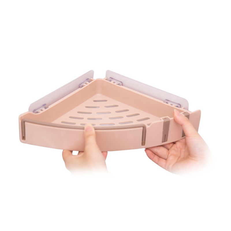 Giá Đỡ Dầu Gội Gắn Góc Tường Tiện Dụng Cho Phòng Tắm / Nhà Bếp