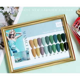 SET Sơn gel AS mẫu chai đỏ nhọn mã  AQC 9 chai 15ml siêu HOT siêu xịn