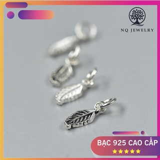 Charm bạc thái hình 1 chiếc lá treo