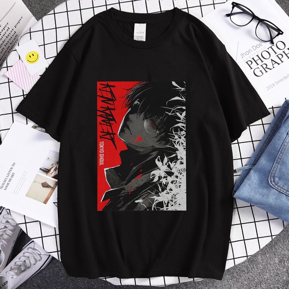 Áo thun hình Tokyo Ghoul - Ken Kaneki sắc nét, độc đẹp
