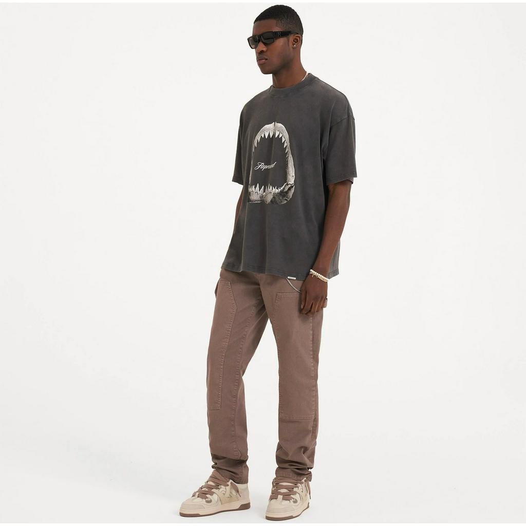 REP 23SS New Shark Tooth Logo Print High  Street RESENT British Fashion Short Sleeve Couple Same T-shirt