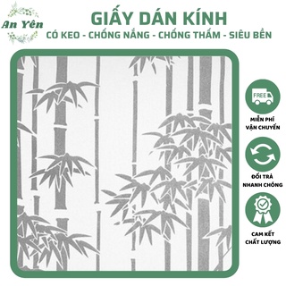 Giấy dán kính trúc trắng khổ 90cm