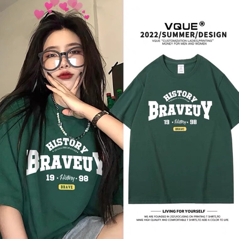 áo thun tay lỡ nam nữ áo phông form rộng in hình bra